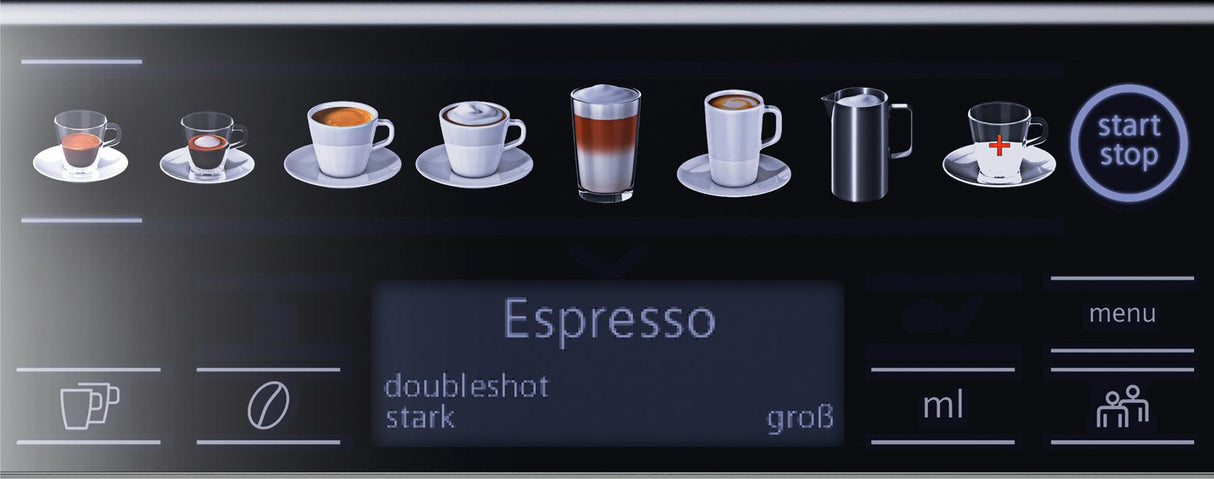 Siemens Eq.6 Plus S700 - Espressomaschine - 1,7 L - Kaffeebohnen - Gemahlener Kaffee - Eingebautes Mahlwerk - 1500 W - Negro - Gris