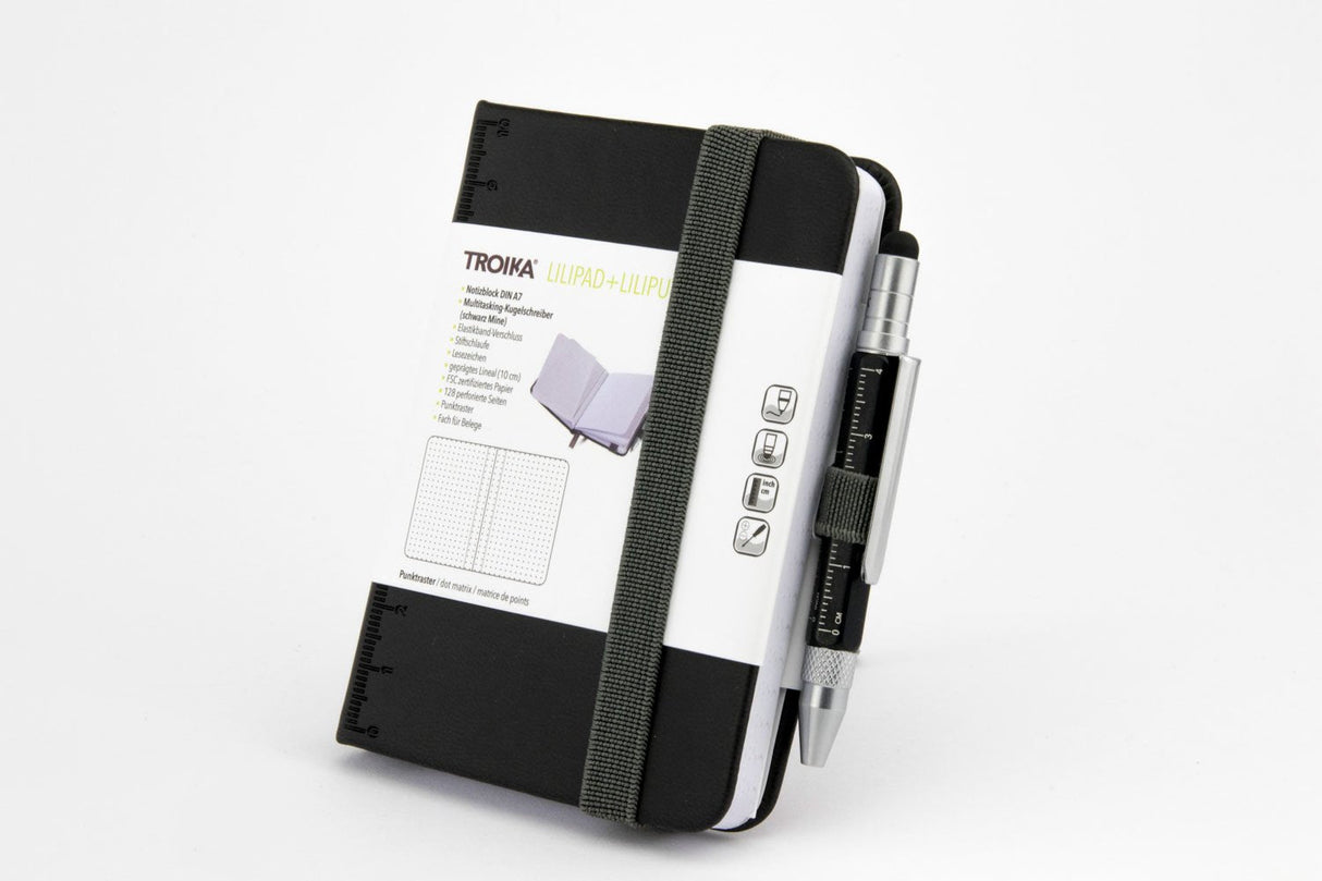 Troika Npp25/Bk Cuaderno Y Block A7 128 Hojas Negro