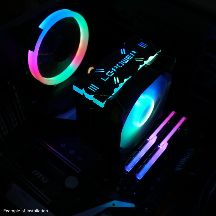 EAN 4260070127045 - LC-Power LC-CC-120-ARGB-PRO sistema de refrigeración para ordenador Procesador Enfriador 12 cm Negro imagen 9