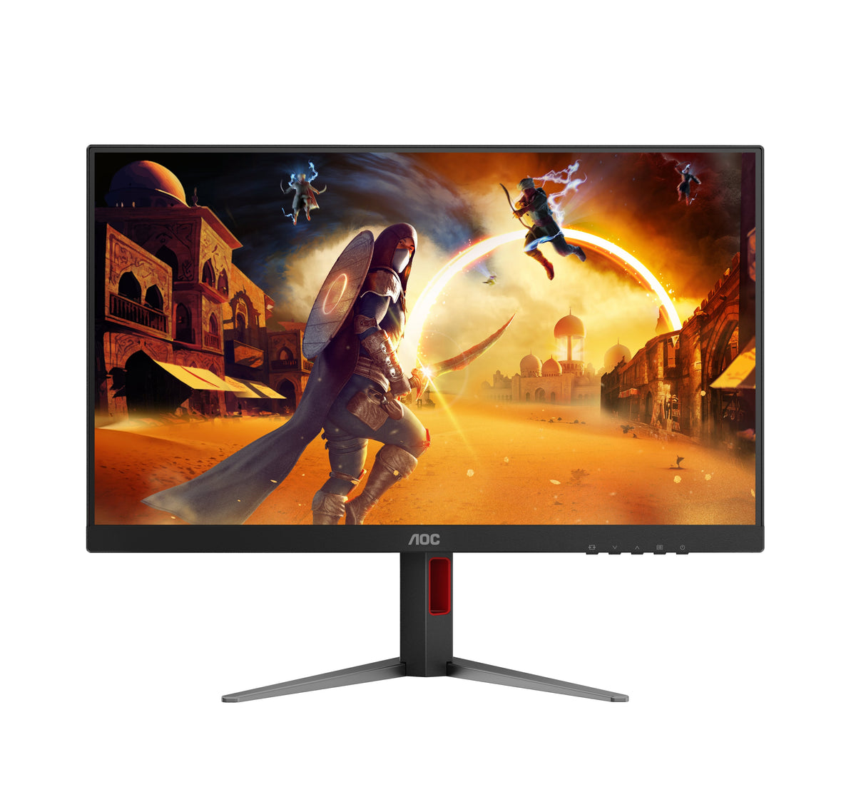 Monitor Aoc 27" 27g4ha 1920 X 1080 Pixeles Full Hd Led Negro, Rojo