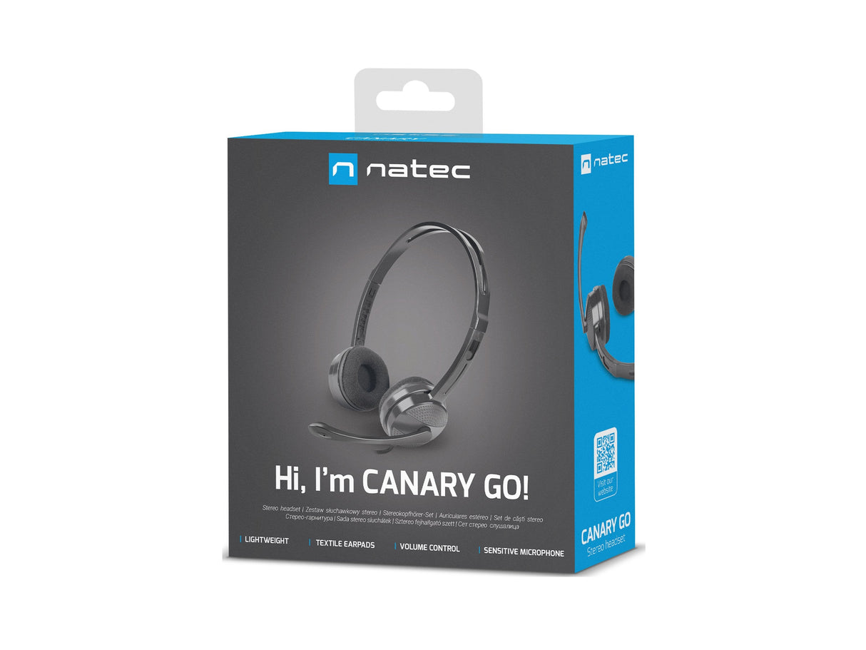 Auriculares Natec Canary Go Con Microfono Negro