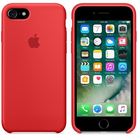 Apple Case Iphone 7 Silicone Case Red Mmwn2zm-A