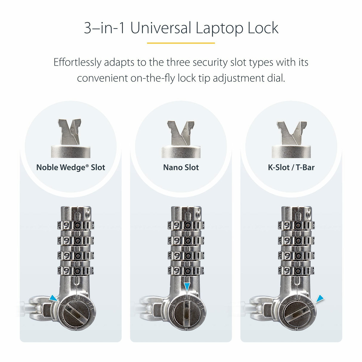 EAN 0065030908412 - StarTech.com UNIVKA25-LAPTOP-LOCK cable antirrobo Negro 2 m imagen 11