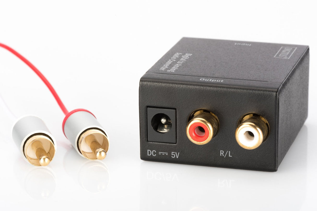 Digitus Convertidor Digital A Analógico Conector Rca Coaxial/Toslink Con Adaptador De Red