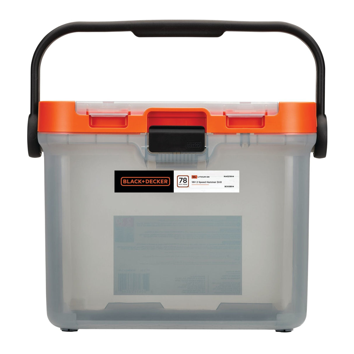 Taladro Combinado A Batería Black+Decker Bcksb04, 18 V Naranja/Negro, 2 Baterías De Iones De Litio De 1,5 Ah, Caja De Almacenamiento, Juego De Accesorios De 78 Piezas Bcksb04-Qw