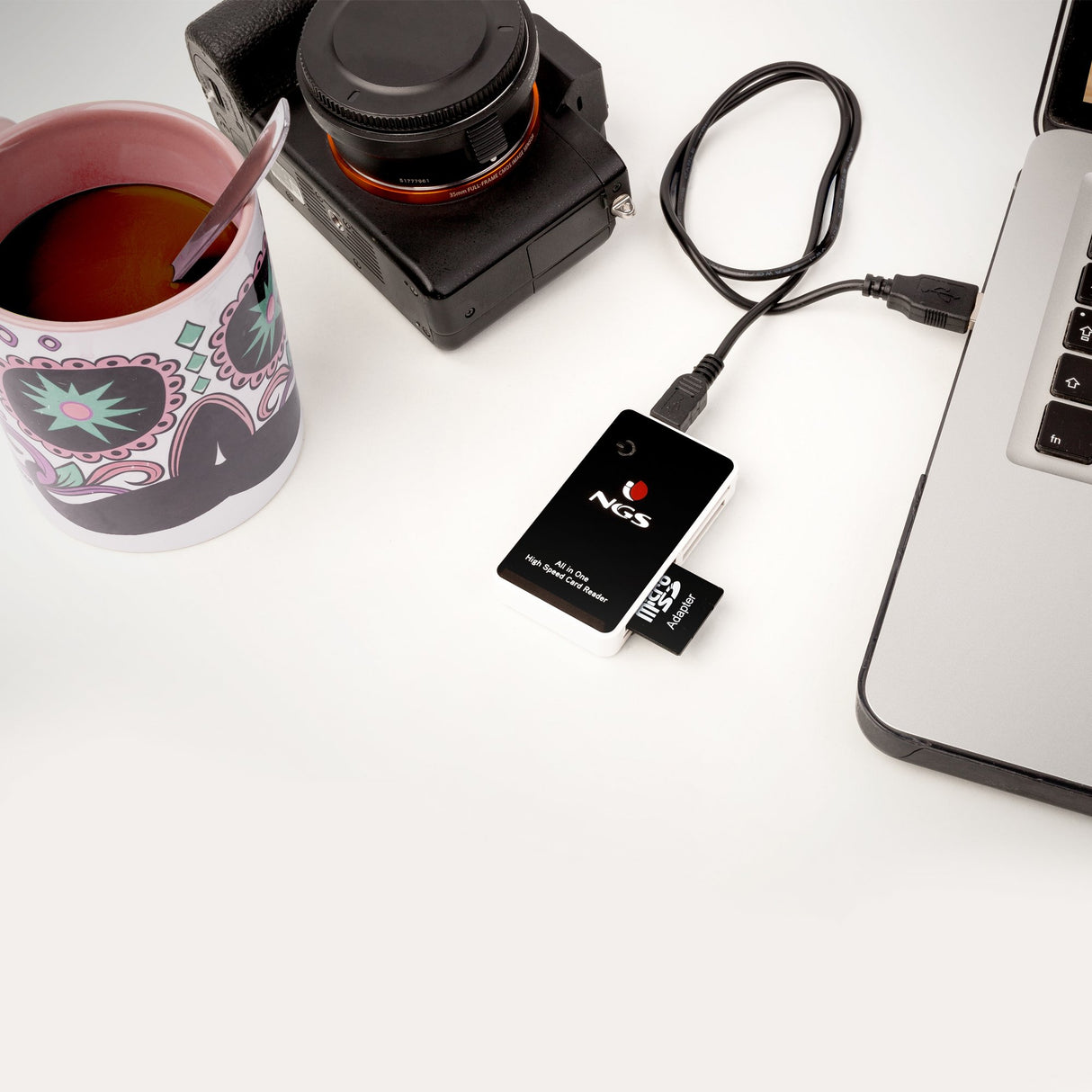 EAN 8436001305356 - NGS Multireader Pro lector de tarjeta USB 2.0 Negro, Blanco imagen 6