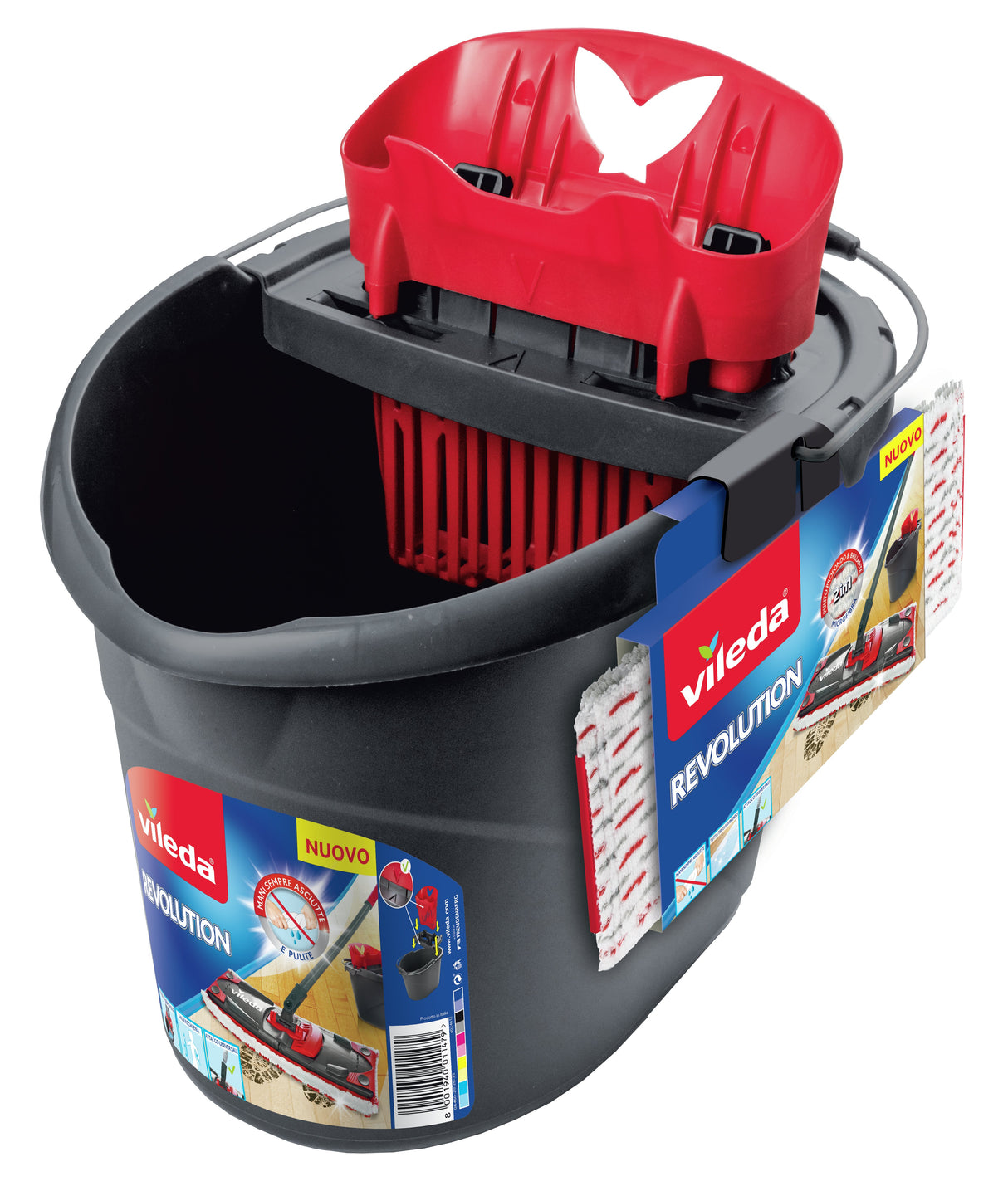 EAN 4023103206052 - Vileda 158575 fregona Microfibra, Poliamida, Poliéster Negro, Rojo, Blanco imagen 2