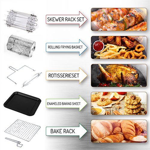 EAN 5903887803168 - Adler AD 6309 freidora Sencillo 13 L Independiente 2500 W Freidora de aire caliente Negro, Plata imagen 24