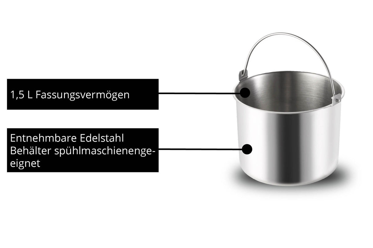 EAN 4011689488269 - Unold 48826 Eismaschine & Joghurtbereiter EVA Compresor de helados 1,5 L 120 W Negro, Acero inoxidable imagen 6