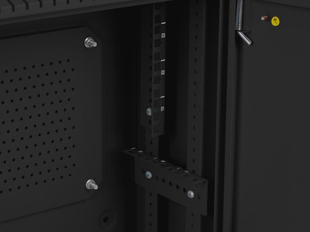 Armario Lanberg Mural Rack 19" 4u+3u/540x200 Bajo Perfil Negro Ensamblado