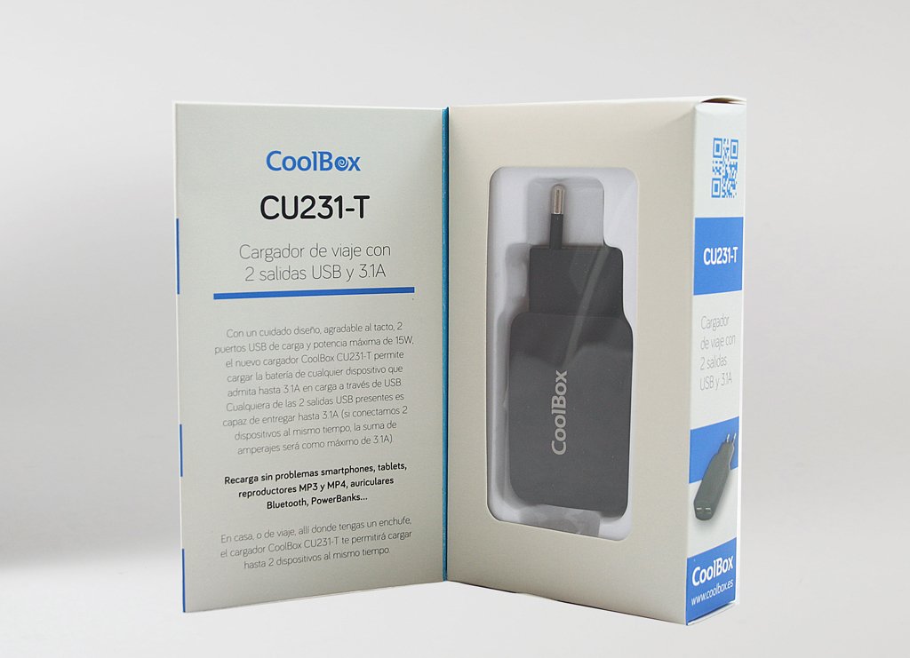 Coolbox Cargador Usb De Pared 3.1a Coo-Cu231-T