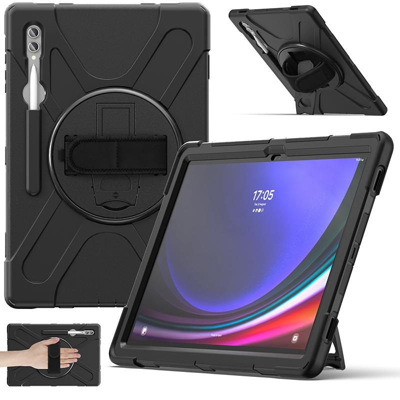 Austin Defender Case Samsung - Galaxy Tab S9 Ultra/S8 Ultra - With Hand Strap And Shoulder Strap. Black - Warranty: 24m