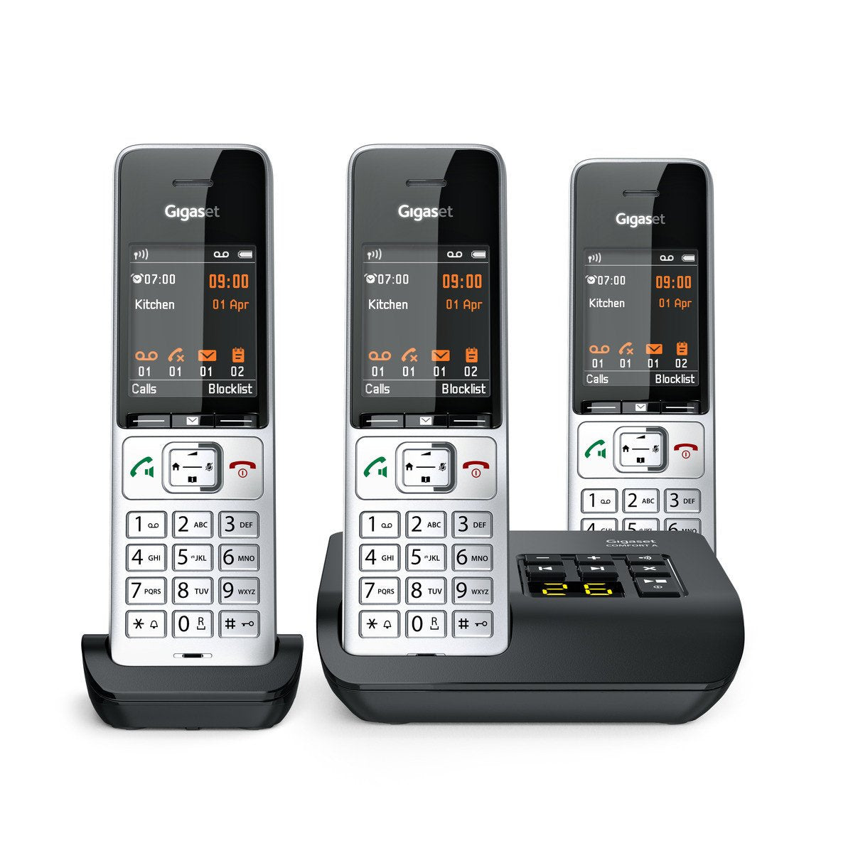 Gigaset Comfort 500a Trio Plata Negro Telefono