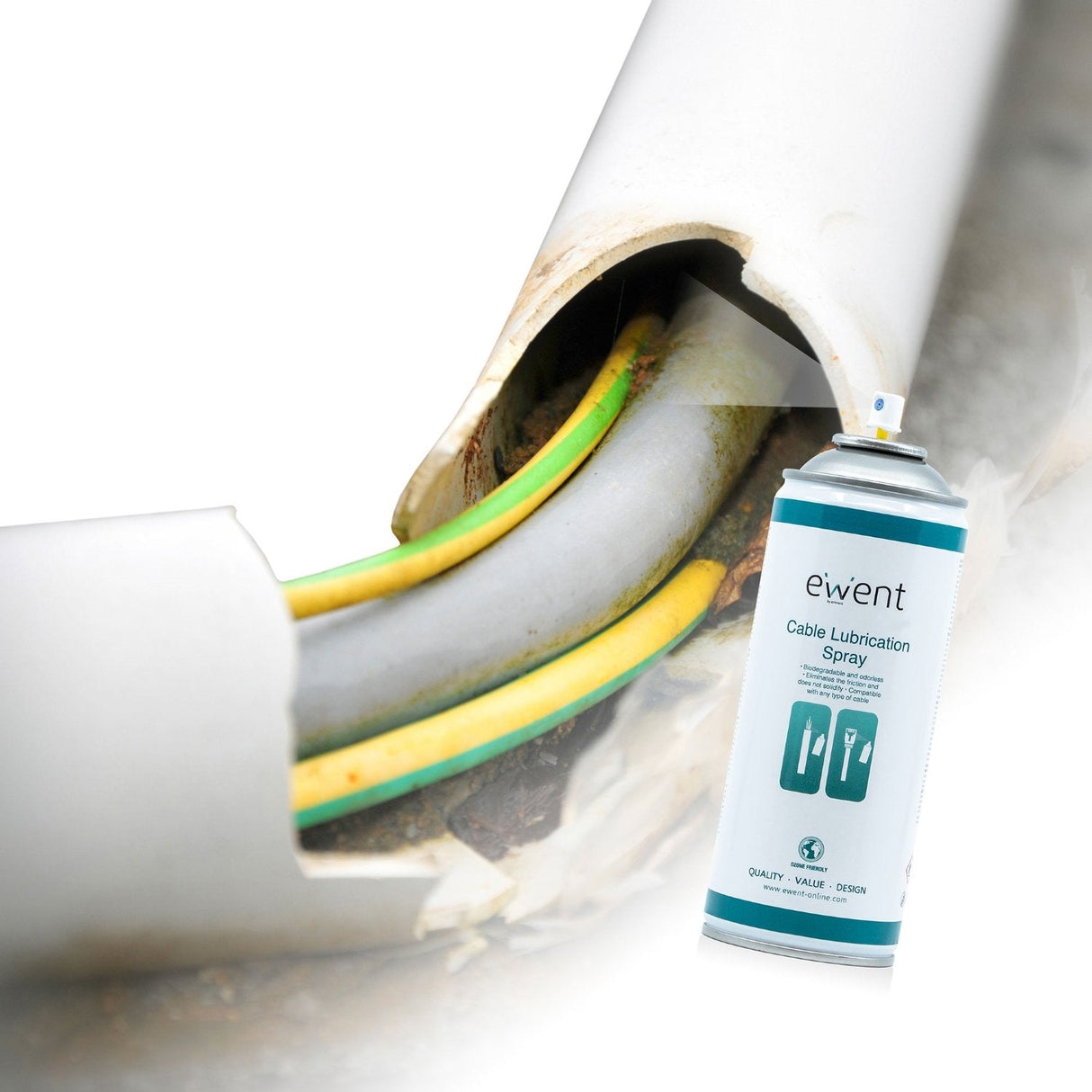Limpiador Ewent Para Lubricacion De Cables 400ml/ Uso Vertical