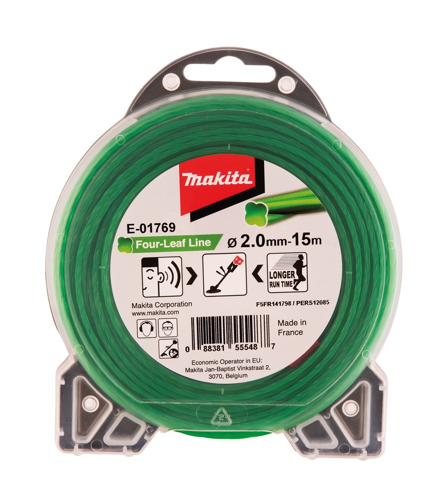 Makita E-01769 Línea De Siega De Cuatro Hojas 2,0 Mm X 15 M