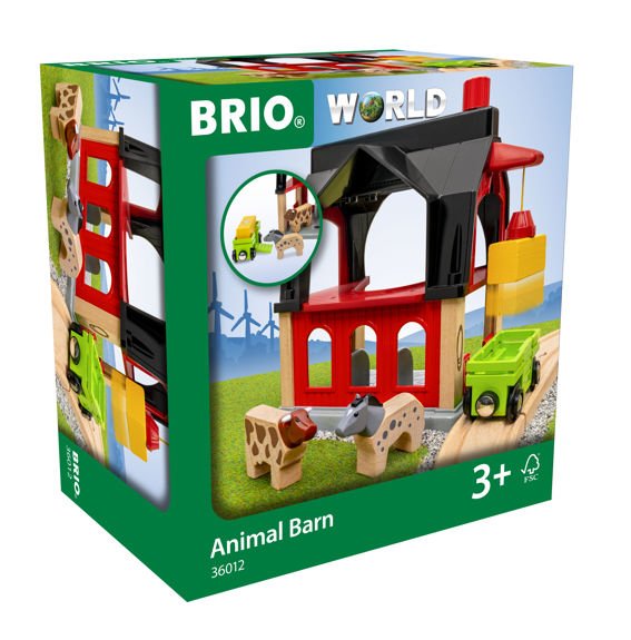 Brio World Tierscheune Mit Heuwaggon, Spielgebäude 63601200