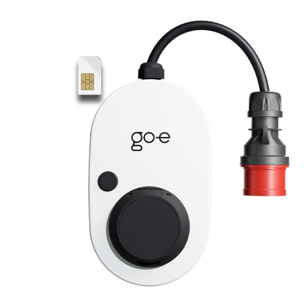 Go-E Cargador Gemini Flex 2.0, 11 Kw 16a Trifásico, Wallbox Blanco Negro, Estación De Carga Móvil, 4g Lte Ch-05-11-01