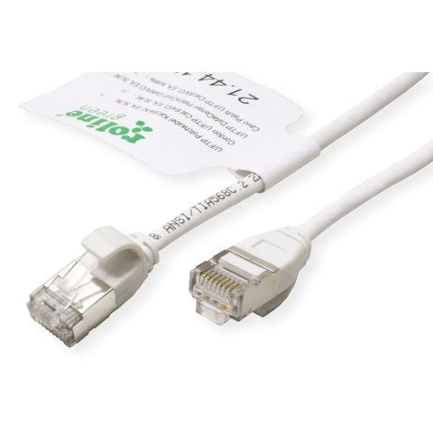 Roline Verde U Ftp Cable De Red Cat.6a (Class Ea), Lsoh, Slim, Wei, 1 M