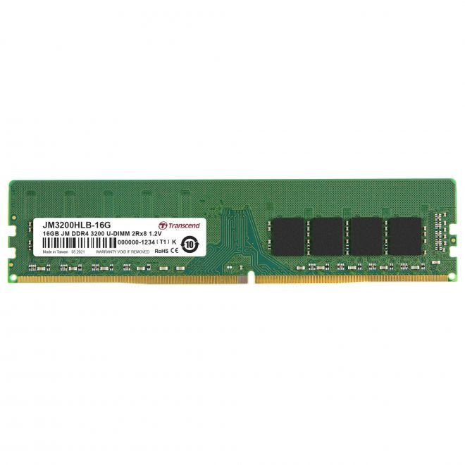 Memoria Ram Transcend 16gb Ddr4 3200 Mt/S Udimm 288pin 1r X8 Sin Bufer