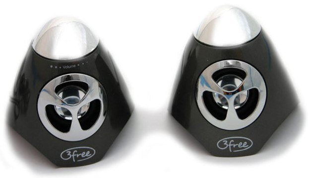 Altavoces 2.0 Mini 3free Spk100w 2w+2w Negro Alimentacion Por Usb