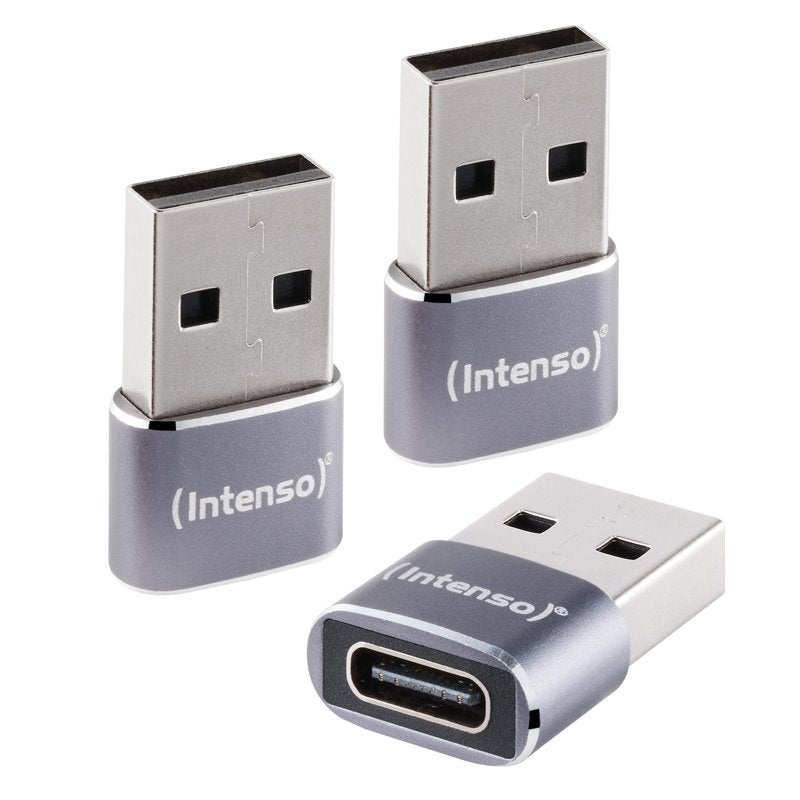 Intenso 3-Pack Usb Adaptador Usb-C -> Usb-A C480a Aluminium