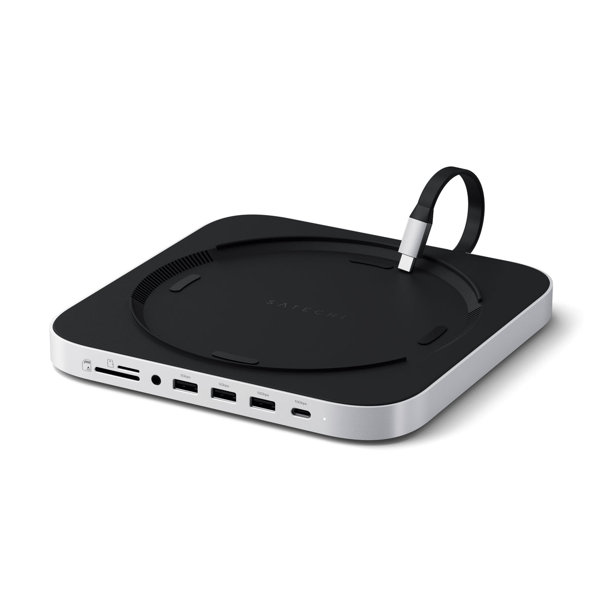 Satechi St-Gmmshs Base Para Portátil Y Replicador De Puertos Alámbrico Usb 3.2 Gen 2 (3.1 Gen 2) Type-C Blanco