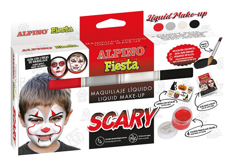 Alpino Maquillaje Líquido Scary Estuche 4u C/Surtidos