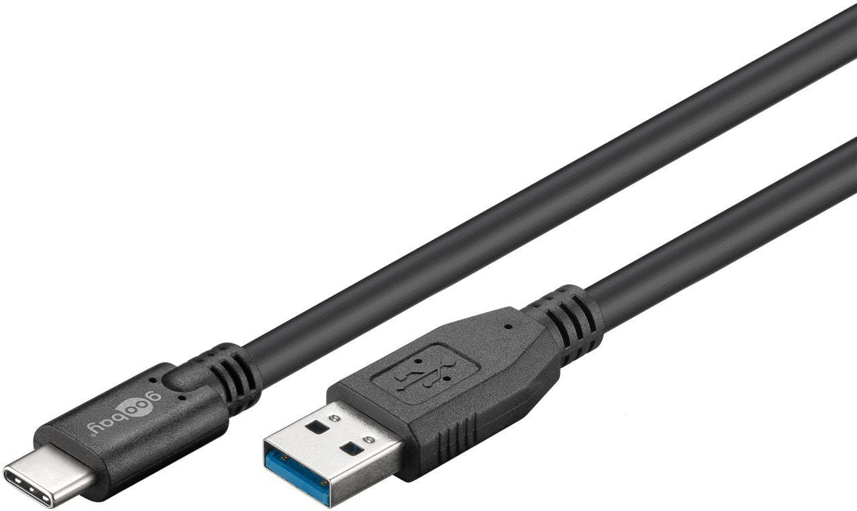 Cable Usb(A) 3.0 A Usb(C) 3.0 Goobay 3m Negro