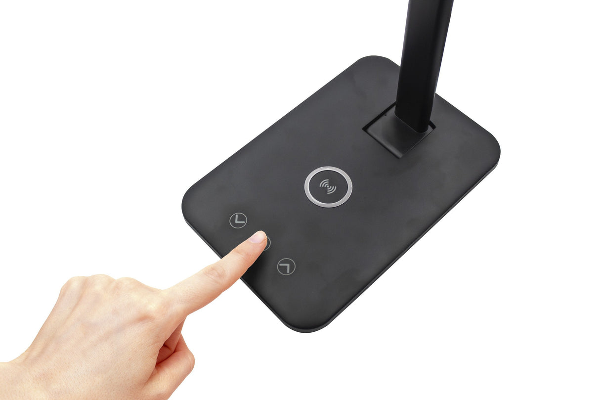 Lampara Led Denver Lqi - 105 Con Cargador De Movil Inalambrico 3 Tonos De Luz