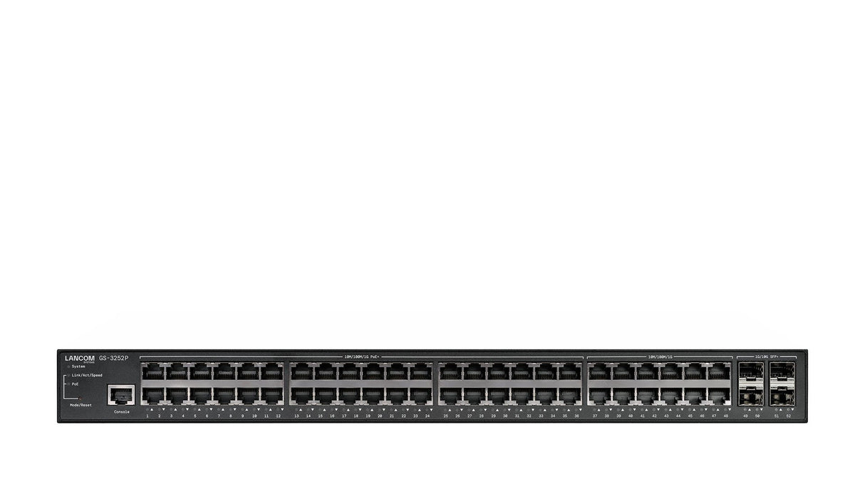 EAN 4044144618765 - LANCOM GS-3252P Gestionado L3 Gigabit Ethernet (10/100/1000) Energía sobre Ethernet (PoE) 1U Negro imagen 1