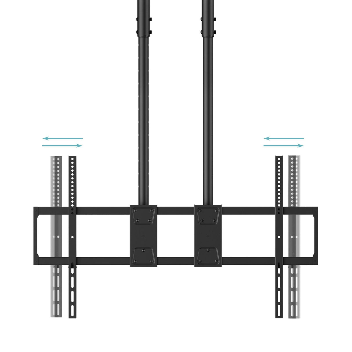 Soporte Techo Doble Mastil Pantallas 60-120" Negro
