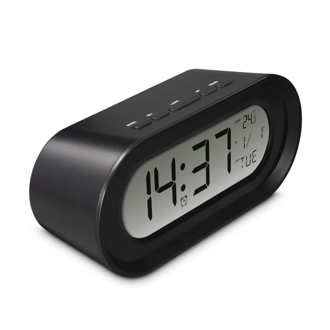 Hama Samos Reloj Despertador Digital - Patalla Lcd - Funcion De Repeticion De Alarma - Alarma De Aniversario -