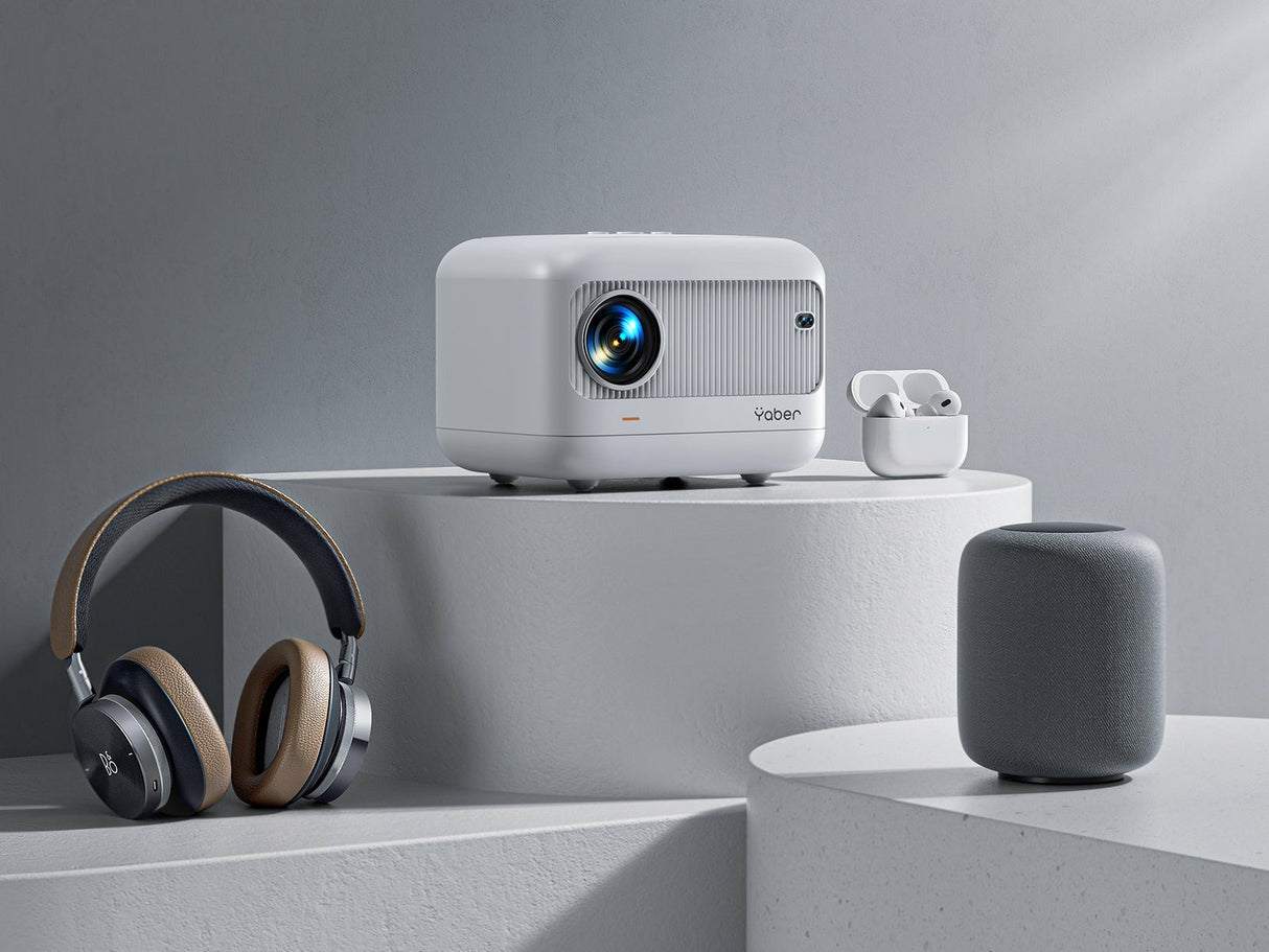 Proyector Yaber L1 Smart Hd Wifi 6 Blanco