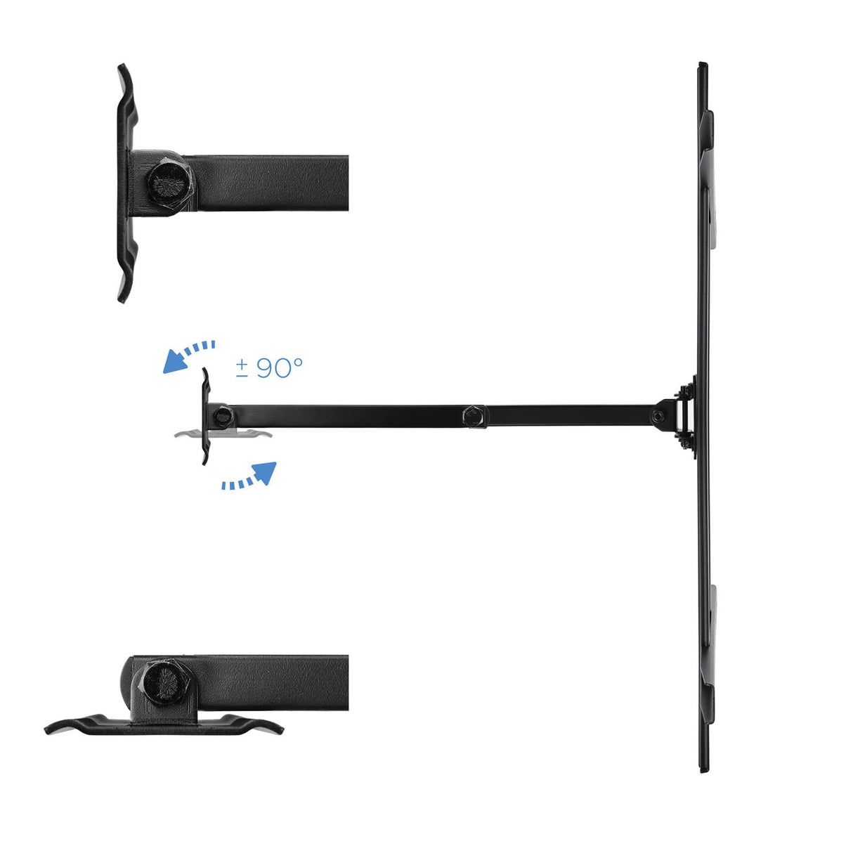 Tooq Soporte De Pared Con Brazo Articulado Para Tv De 37"-70" - Giratorio E Inclinable - Peso Max 50kg - Vesa 600x400mm