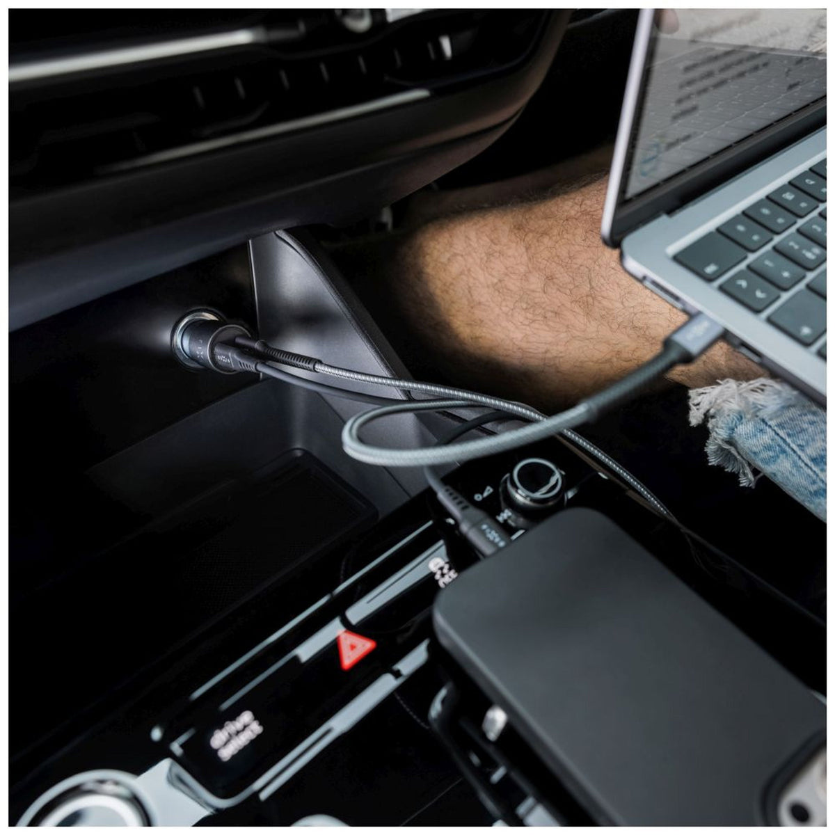 Fixed Dual Usb-C Car Charger, 65w, Pd 3.0, Black