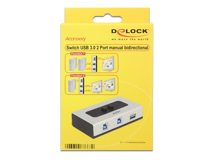 Delock Switch Bidireccional Manual Usb 3.0 De 2 Puertos