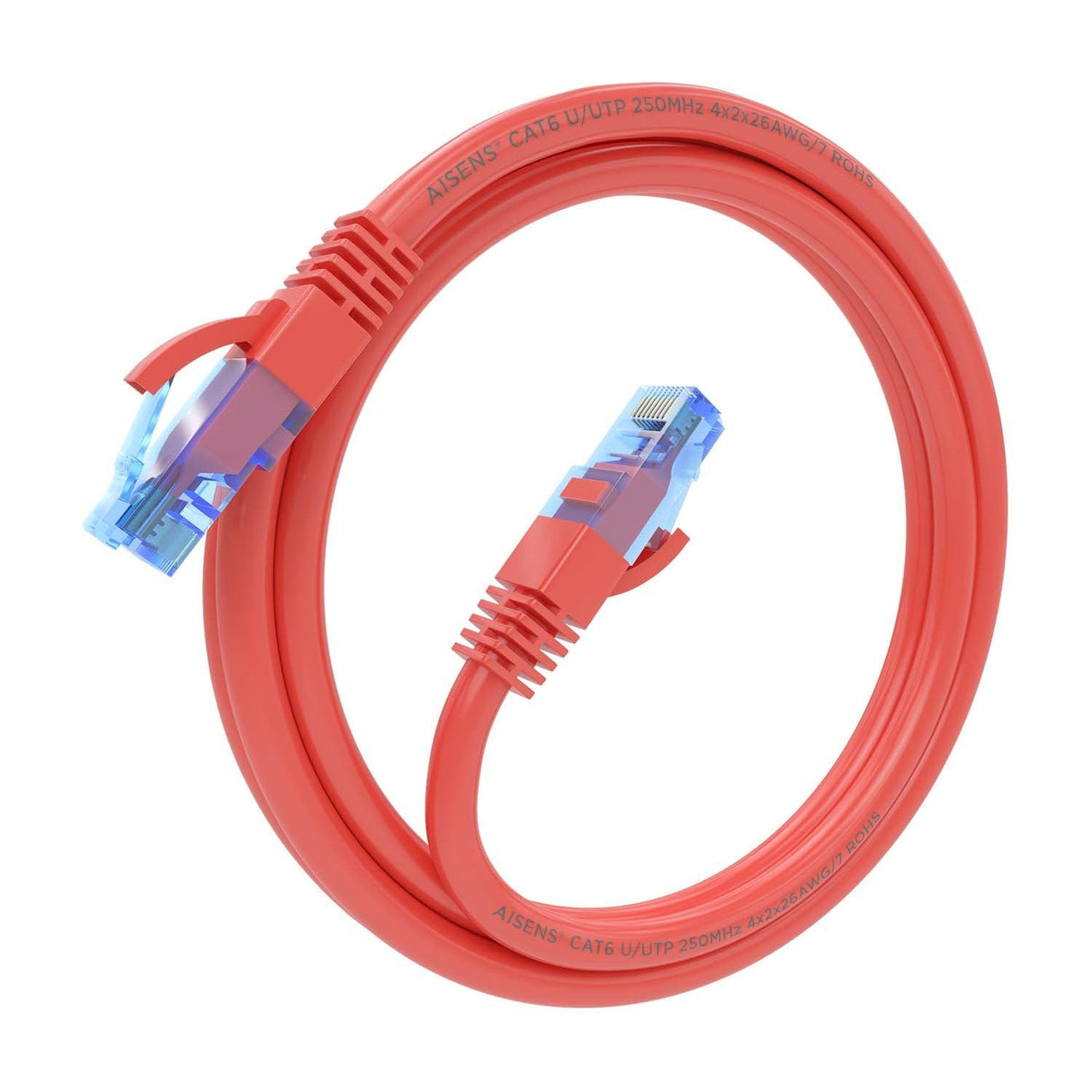 Aisens Cable De Red Rj45 Cat.6 Utp Awg26 Cca - 1m - Rojo