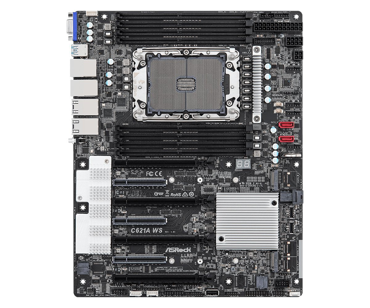Asrock C621a Ws 90-Mxbgu0-A0uayz