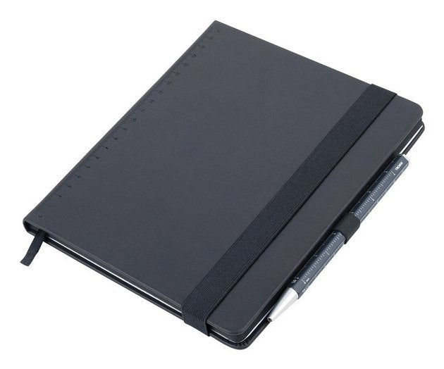 Troika Bloc De Notas Black Slimpad A5 Dunkelblauer Stift