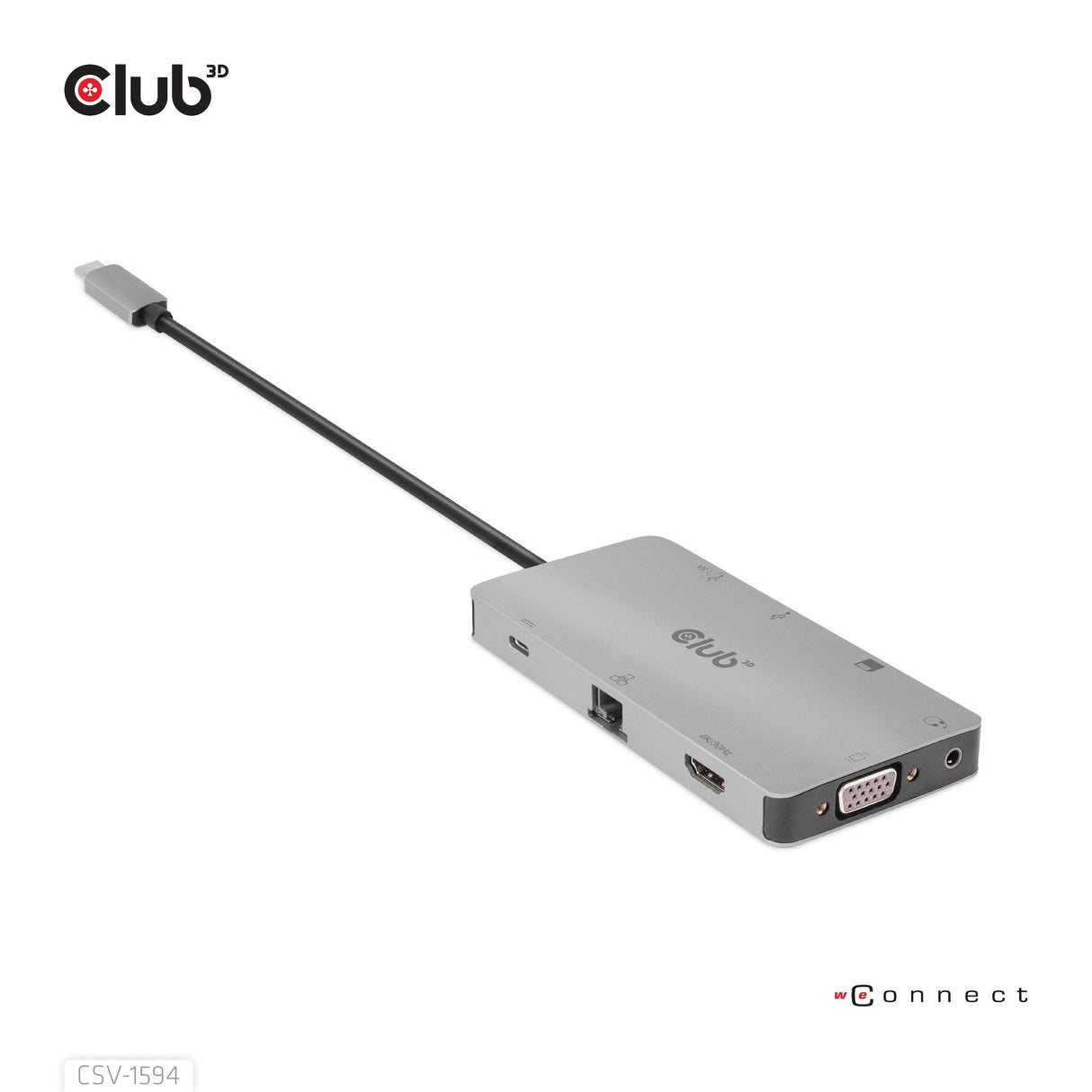 Club3d Usb-9-In1-Hub Usb-C > Hdmi/Vga/2xusb/Usb-C/Rj45/Sd Retail