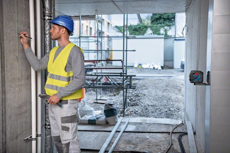 Bosch Professional Láser De Líneas Gll 2-15 G Professional, Láser De Líneas Cruzadas Azul/Negro, Líneas Láser Verdes 0601063w00