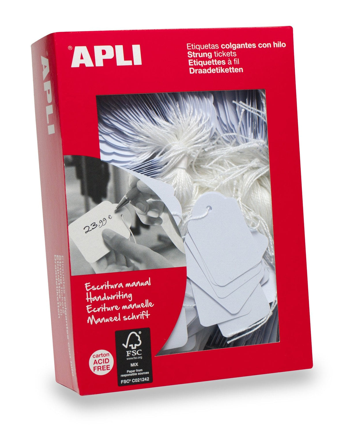 Apli Etiquetas Colgantes Blancas 22 X 35mm 500 U.