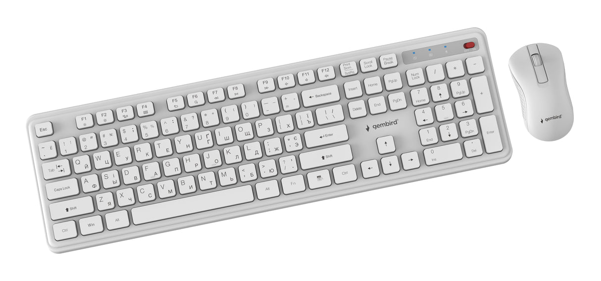 Keyboard +Mouse Wrl Cyrillic/Wh Kbs-Wps-01-W-Cyrl Gembird
