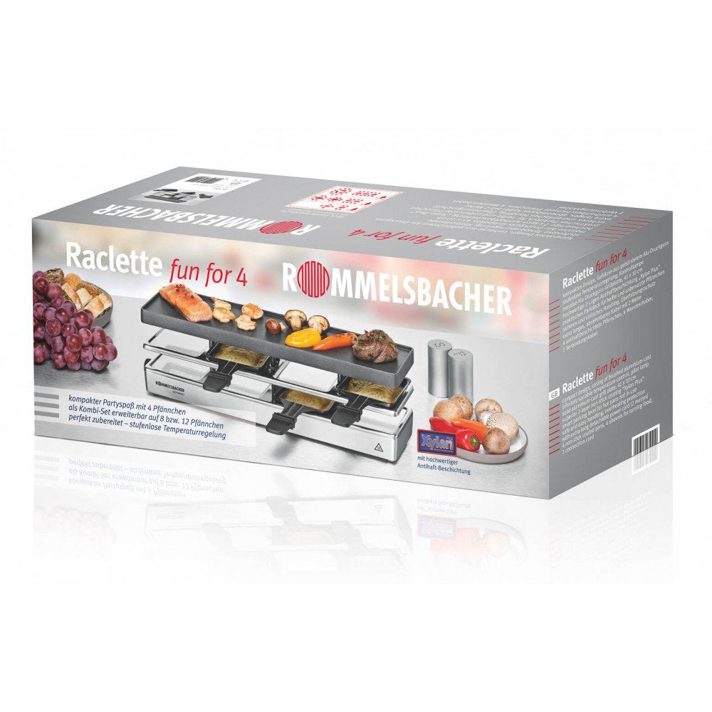 EAN 4001797239402 - Rommelsbacher RC 800 parrilla de interior 4 personas(s) 795 W Negro, Plata imagen 4