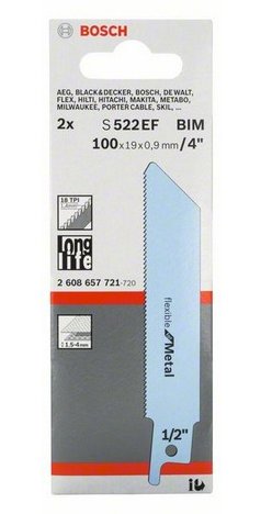 EAN 3165140612050 - Bosch S 522 EF Hoja de sierra de sable Bimetálico 1 pieza(s) imagen 2