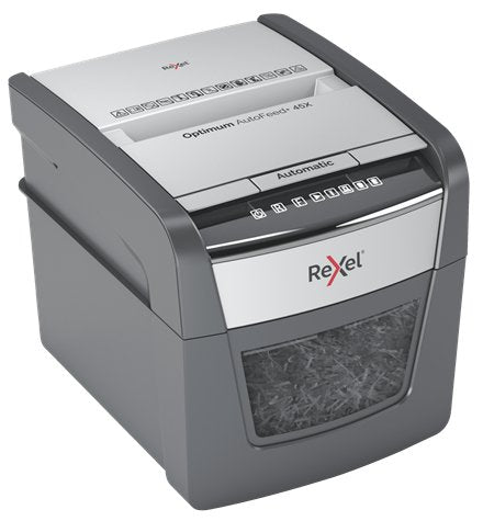 EAN 5028252613859 - Rexel AutoFeed 45X triturador de papel Corte cruzado 55 dB Negro, Plata imagen 3