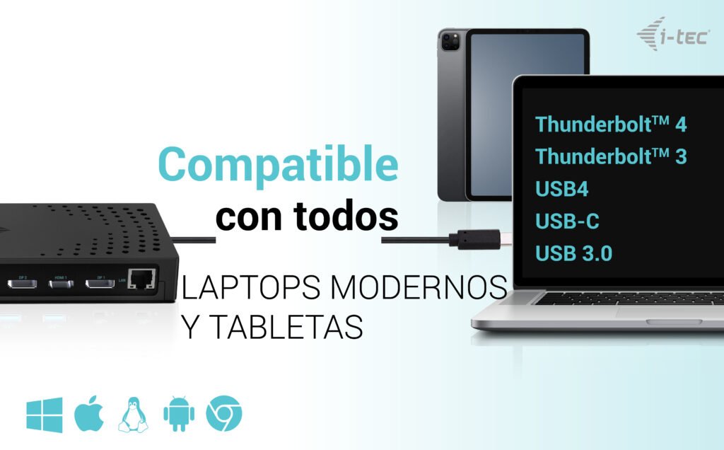 EAN 8595611706073 - i-tec CATRIPLE4KDOCKPD2 base para portátil y replicador de puertos Alámbrico USB 3.2 Gen 2 (3.1 Gen 2) Ty imagen 11