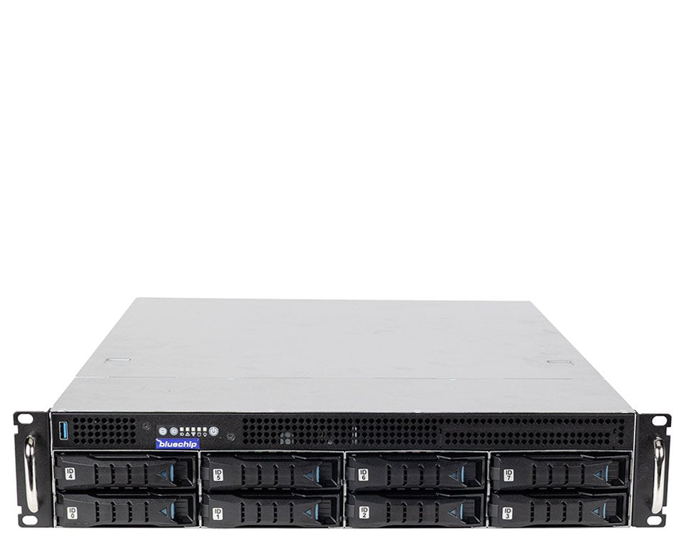 Bluechip Serverline R32317r 2he Rack, Amd Epyc 4124p Procesador / Hasta 5.10 Ghz, Amd B650e, 32 Gb Ddr5, 2 X 960 Gb Ssd, Tpm-Módulo, 2 X Rj45 (1 Gb/S)