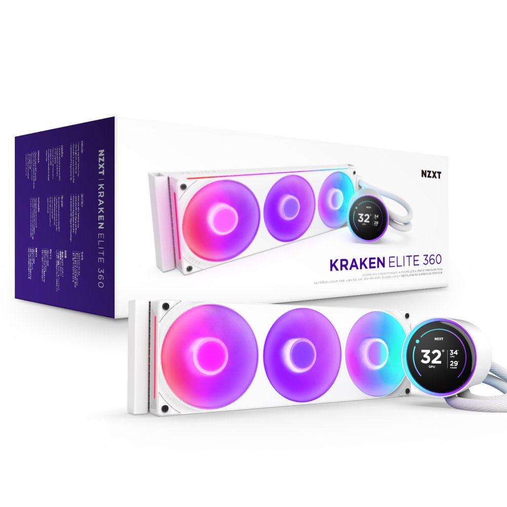 Nzxt Kraken Elite 360 Rgb 360 Mm, Refrigeración Líquida Rl-Kr36e-W2