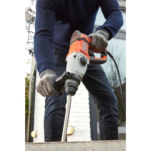 Black+Decker Behs02k-Qs, Martillo Perforador Negro/Naranja